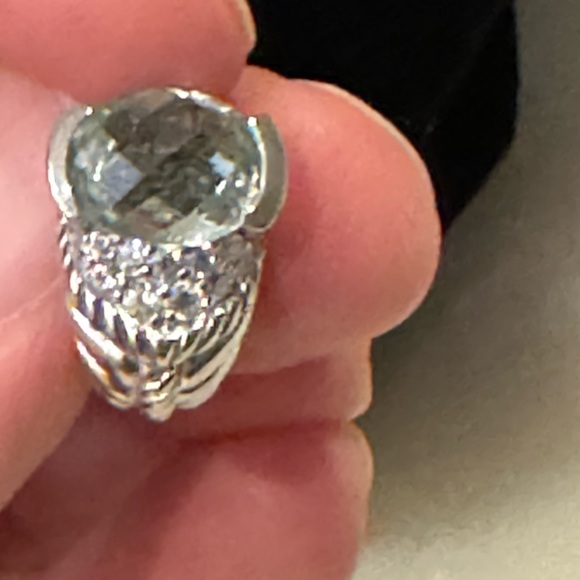 Judith ripka SS , Prasiolite and CZ earrings - Picture 8 of 14